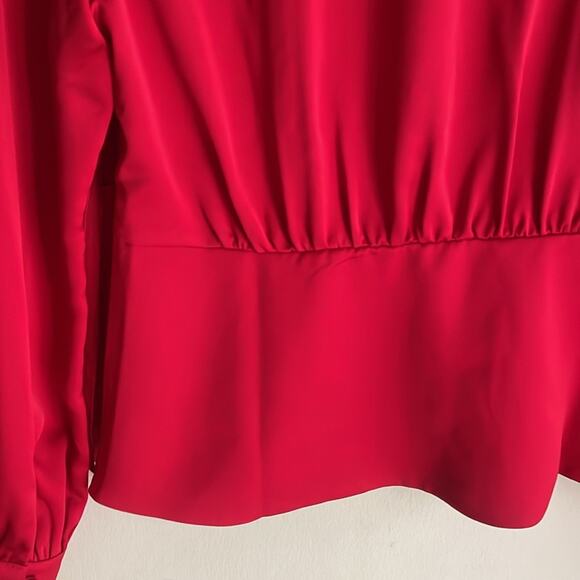 J.Crew Deep V-neck button-front top in satin-backed crepe - Picture 11 of 16